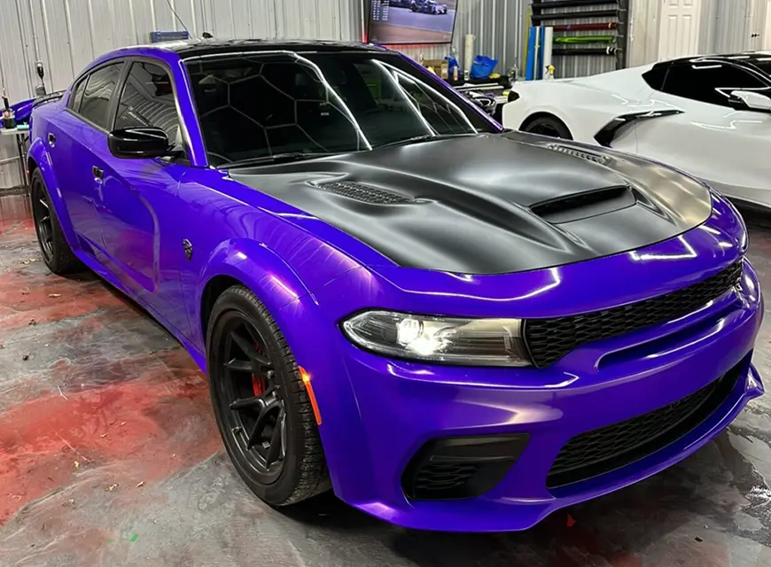 Hellcat wrapped in gloss plum