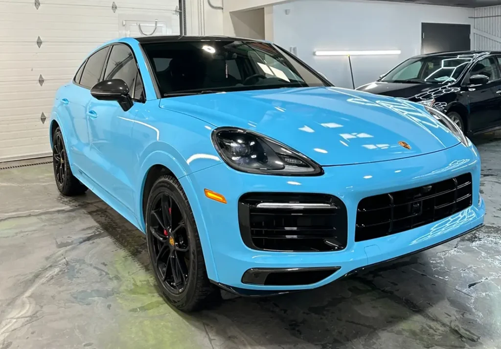 car wrap blue