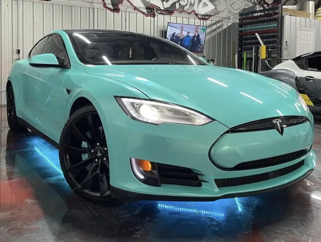 tesla underglow lighting blue